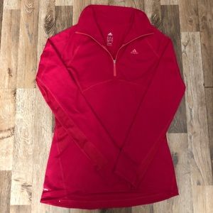 Adidas Workout Pullover with 3/4 Zipper